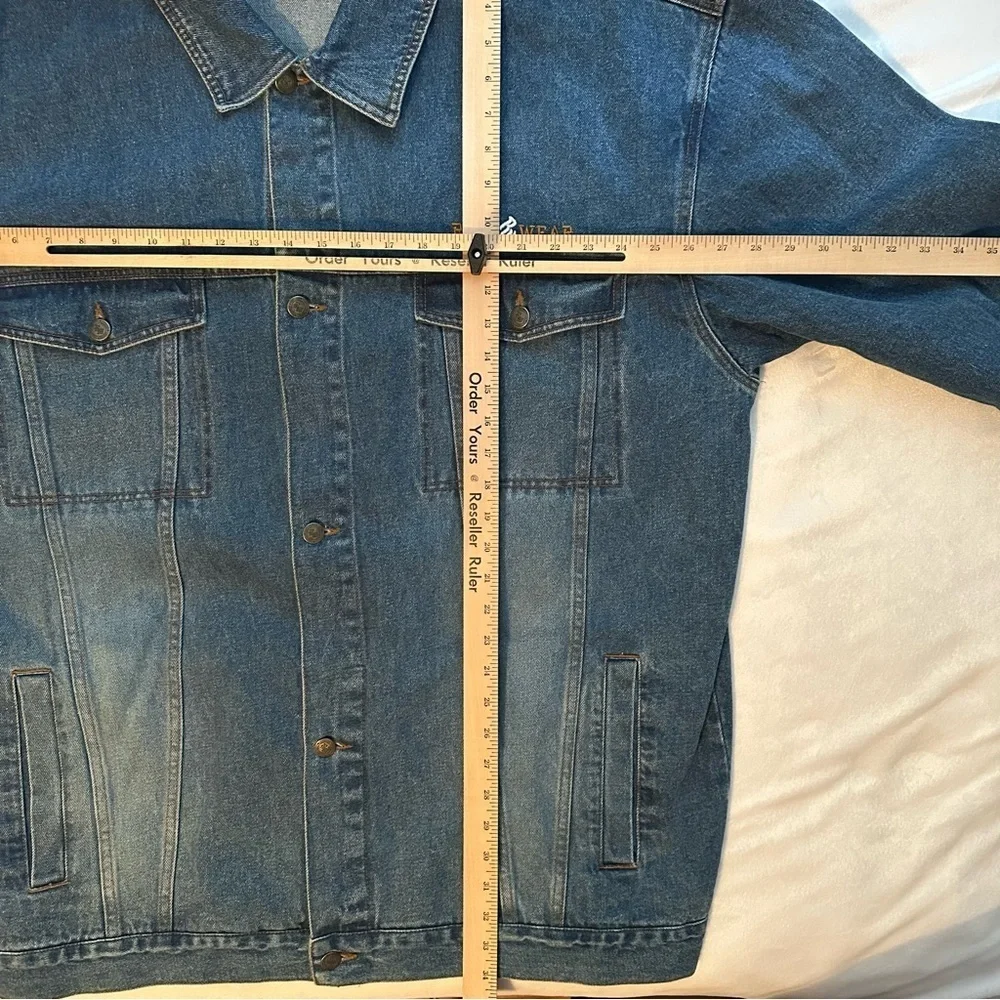 Vintage Y2K Rocawear Jacket Mens XXL Blue Denim RW Logo Trucker Jean hip hop